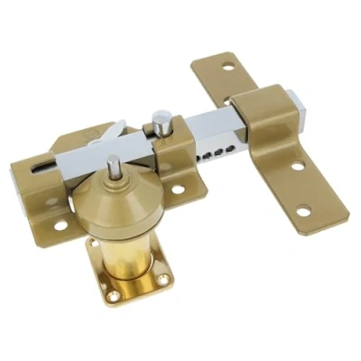 Image of Amig Surface Mounted Bolt Mod.2 for Doors Push Button Opening, Security Latch, and Locking Lever Steel, Hammered Finish, Includes 5 Dimple Keys, 88 x 153 mm