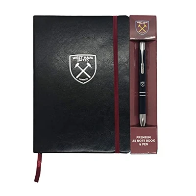 Image of West Ham United Notebook &amp; Pen A5 Executive Premium OFFICIAL Football Gift