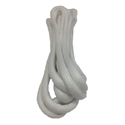 Image of Big Laces Round White 5mm wide 140cm long Waxed Shoelaces