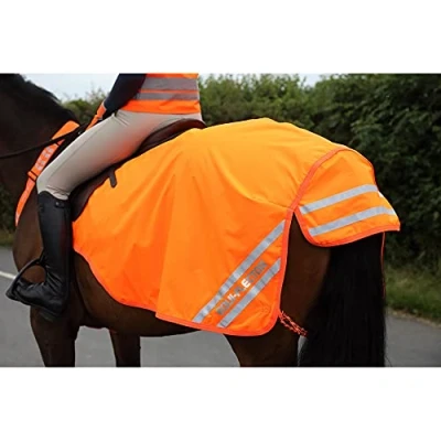 Image of Shires Equi Flector Mesh Exercise Sheet Orange 51&quot;