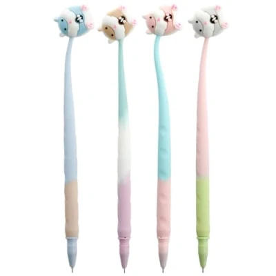 Image of Puckator Furry Friends Hamster Fine Tip Pen Cute Cool Aesthetic Non Smudge Pens for School Office Writing Drawing Journaling Collage Essentials Stationary Set