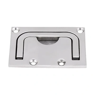 Image of Boat Flush Hatch Locker, Stainless Steel Recessed Pull Handle Cabinet Lift for Marine Yacht (1PCS)