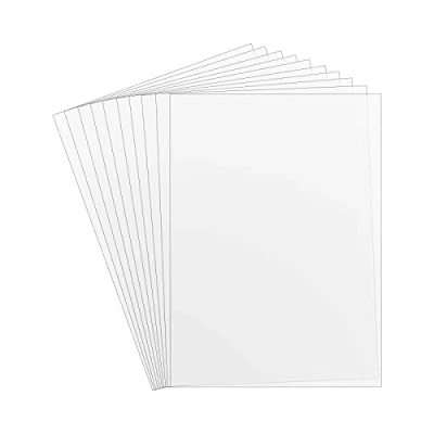 Image of wocpvm 10 Pcs A4 Blank Mylar Stencil Sheets Square Templates for DIY Cutting, Making Stencils, 30.5x21.7cm