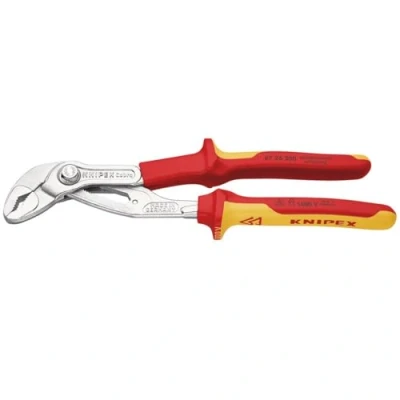 Image of Knipex 34672 250mm VDE Cobra Chrome Waterpump Pliers