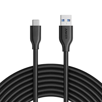 Image of Anker, Powerline USB 3.0 to C Charger Cable (10ft) with 56k Ohm Pull up Resistor for Samsung Galaxy Note 8, S8, S8+, S9, Oculus Quest, Sony XZ, LG V20 G5 G6, HTC 10 and More