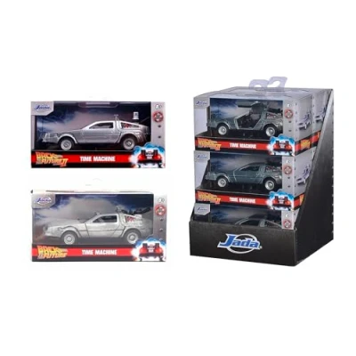 Image of Jada Toys 253252018 Time Machine Toy, Silver Metallic