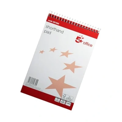 Image of 5 Star Office shorthand Ruled 160 Pages 80 Sheets 127x200mm [Pack 10], White