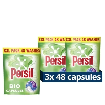 Image of Persil Bio 3 in 1 Laundry Washing Detergent Capsules 48 washes Pack of