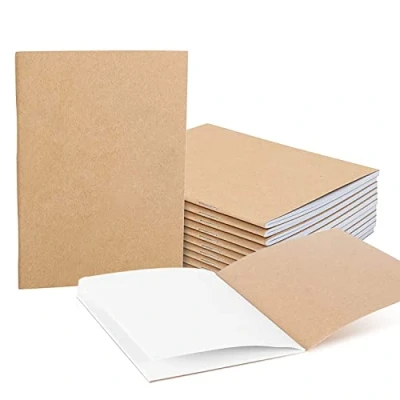 Image of 12 Pcs A6 Notebooks Small Pocket Sketch Brown Books Starter Sketchbook for Travelers Journal(14.8 x 10.5cm)