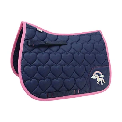 Image of Little Rider Unicorn Saddle Pad in Small Pony/Navy Pink