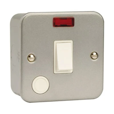 Image of Click Essentials 20 A Double Pole Switch Flex Outlet and Neon CL023