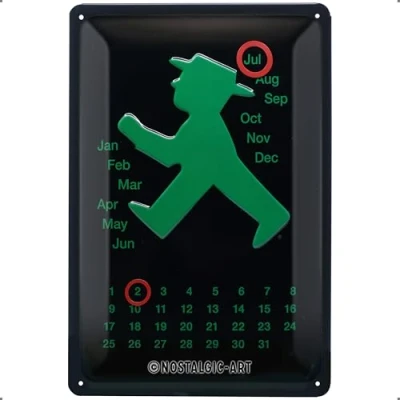 Image of Nostalgic Art Retro Tin Sign Berlin Ampelmann grün Souvenir &amp; Gift Idea, Metal Plaque, 20 x 30 cm