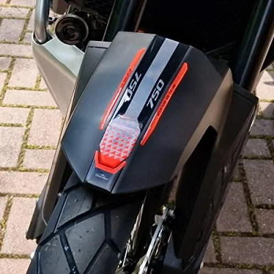 Image of Resin Bike Motorcycle 3D Stickers Compatible with Honda Transalp XL 750 2023. Fender Protection from Bumps and Scratches. Neutral Metallic Gadget Moto