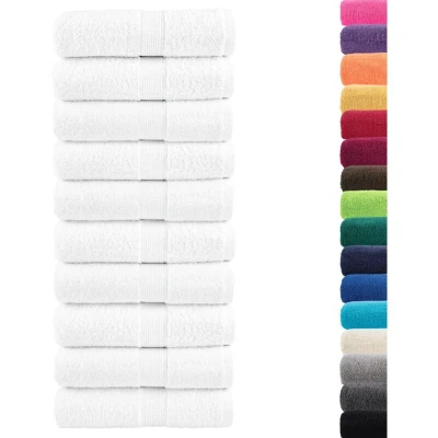 Image of vidaXL Premium Guest Towels SOLUND 50pcs White 30x50cm 600gsm