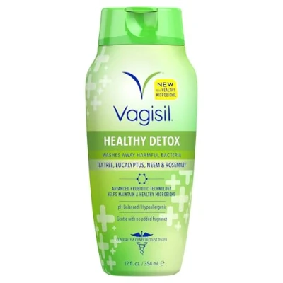 Image of Vagisil Healthy Detox Intimate Wash for Women, Gynaecologist Tested, Hypoallergenic and pH balanced, Plant Based Ingredients, 354 ml