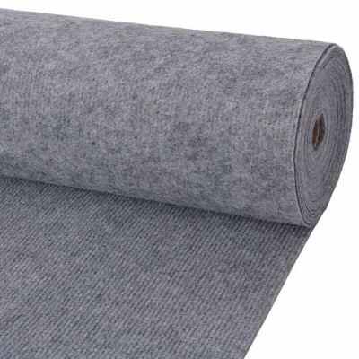 Image of vidaXL Exhibition Carpet Rib 1.2x20 m Grey