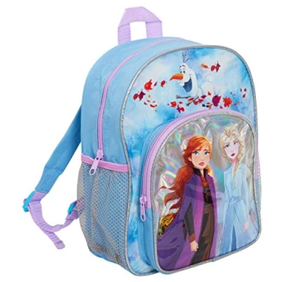 Image of Disney® Official Frozen 2 Backpack for Girls with Elsa &amp; Anna Into The Unknown School Nursery Travel Rucksack Lunch Bag