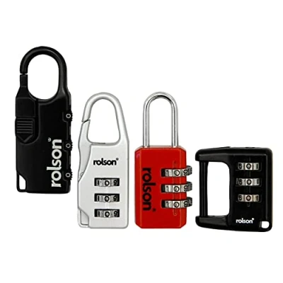Image of Rolson 66497 4 pc Combination Lock Set
