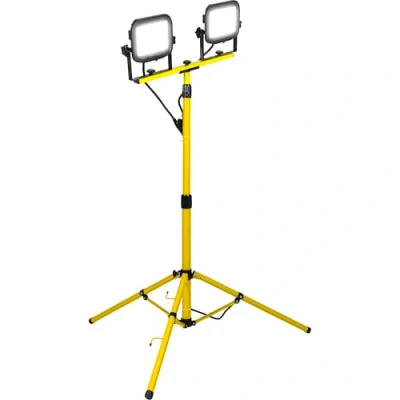 Image of Site 110V Twin Head Tripod Work Light 2X2000Lm 2X20W