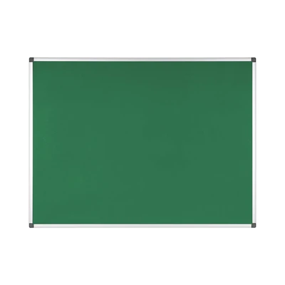 Image of Bi Office Notice Board Maya, Green Felt, Aluminium Frame, 120 x 90 cm