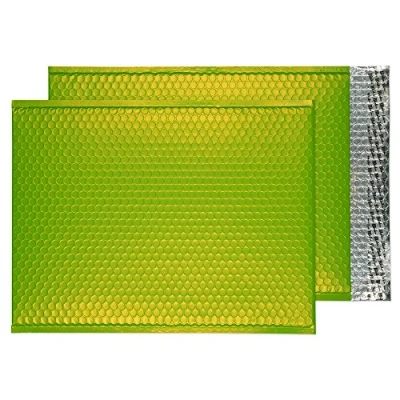 Image of Blake Envelopes Purely Packaging MTLG450 Metallische Luftpolsterversandtasche Haftklebung Matt Limetten Grün 450 x 324 mm 50 Stück