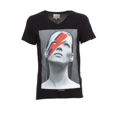 Image of Eleven Paris Mens short sleeve round neck t shirt 13S1LT001 Black Cotton Size Small