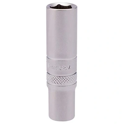 Image of Draper 6 Point Deep Socket, 1/4&quot; Sq. Dr., 9mm