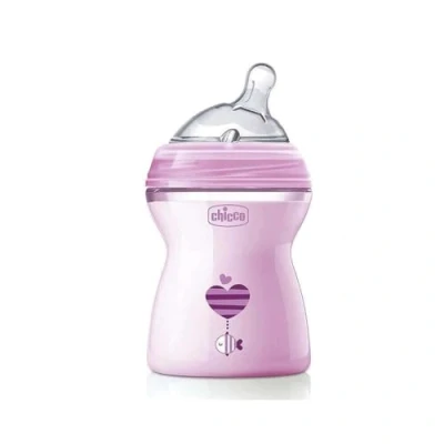 Image of Chicco Natfeel 0080825110000 Bib 2m+ Girl, 250 ml, Transparent