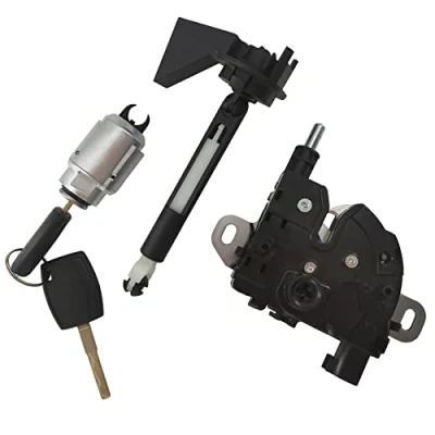 Image of temproad Bonnet Release Lock Latch Catch Repair Set &amp; Hood Mechanism Block Compatible with for Ford Focus MK2 C MAX 1355231, 3M5116700BC
