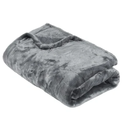 Image of ASAB Soft Flannel Fleece Bed Throw Blanket Breathable Comfortable Washable Plush for Sofa Armchair Cosy Lightweight Large Fluffy Warm Bedroom Couch 150 x 130cm (Silver Grey)
