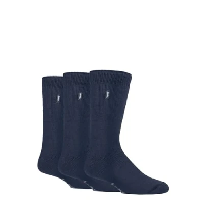 Image of Jeep Mens Thermal Boot Socks &#039;Renegade&#039; 2.3 TOG Warm, Cushioned, Chunky for Outdoor Walking in Winter Size 6 11 3 Pair Multipack Navy