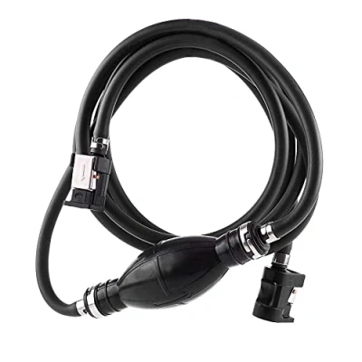 Image of Aramox Black Fuel Line Hose Primer Oil Tube Tank Connector Fit For Yamaha Mariner Outboard Motors