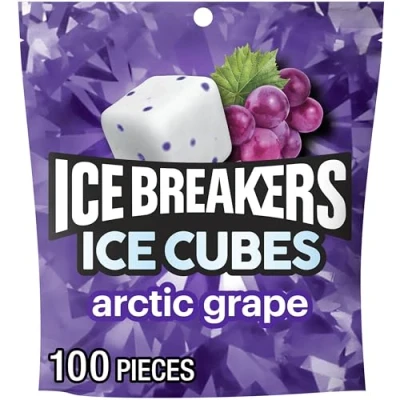 Image of Ice BREAKERS Cubes Sugar Free Gum, Arctic Grape, 100 Piece