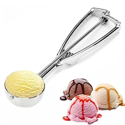 Image of Amison Ice Cream Scoop 5 cm Stainless Steel Scraper/Scoop for a Perfectly Round of (Ice Scoop)