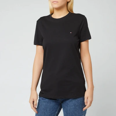 Image of Tommy Hilfiger Heritage CREW NECK TEE Basic Tshirt, Women&#039;s, Size: XS, Black