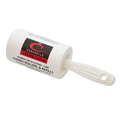 Image of Caraselle Jumbo Lint Rollers Versatile Sticky Roller for Pet Hair, Debris used on Clothes, Furniture, &amp; Carpet Portable Removers with Handle (1 only) 20m long