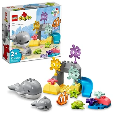Image of LEGO DUPLO Wild Animals of The Ocean 10972 Building Toy Set for Toddlers, Preschool Boys and Girls Ages 2 5 (32 Pieces)