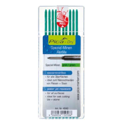 Image of Pica 4042 Set Of 10 Green Refill Leads for 3030 Automatic Longlife Pencil