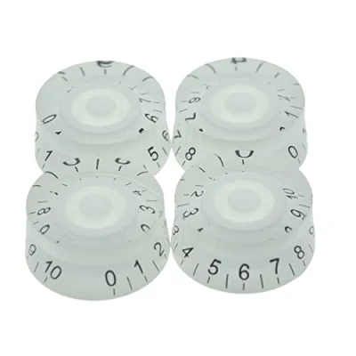 Image of Dopro 4pcs White Guitar Speed Dial Knobs Control Knob fits LP