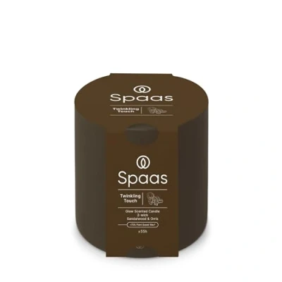 Image of Spaas Glow Scented Candle 2 Wick 55h, Twinkling Touch, Khaki