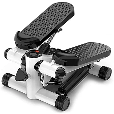 Image of EVOLVE Mini Stepper Home Cardio Exercise Fitness Machine with LCD Display Monitor, Anti skid Foot Pedals, Compact Design
