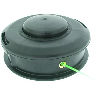 Image of Greenstar Head Nylon Tap n Go Tecomec ø 130 mm with Round Wire 2.4 mm/Male Adapter, Black, 18003