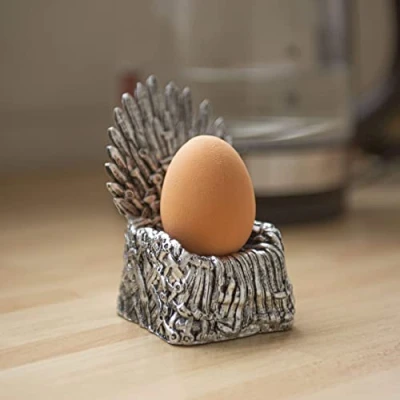 Image of Marco Paul Novelty Game of Thrones Egg Cup GOT Inspired Throne Holder Iron Chair Replica Miniature Gift Set Present Kitchen Accessories Stocking Filler for Tableware Decor Home
