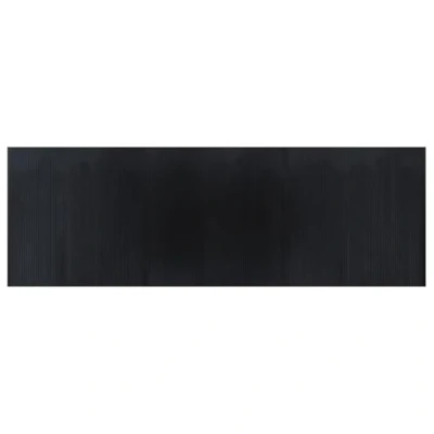 Image of vidaXL Rug Rectangular Black 100x300 cm Bamboo