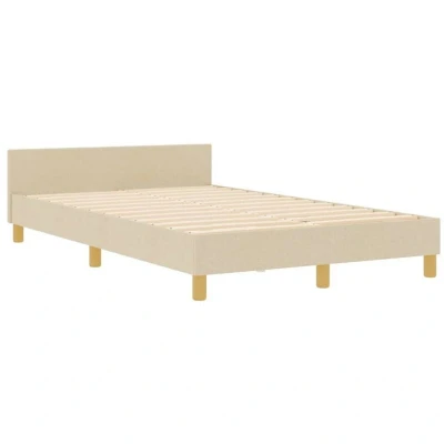 Image of vidaXL Bed Frame in Cream 120x200 cm Fabric