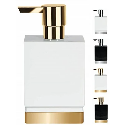 Image of Spirella Roma Soap Dispenser, Gold/White