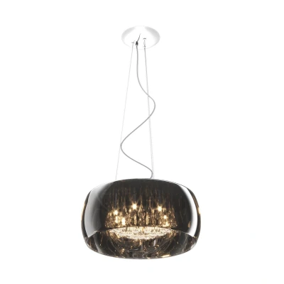 Image of Crystal Pendant Ceiling Light, Chrome, 6x G9