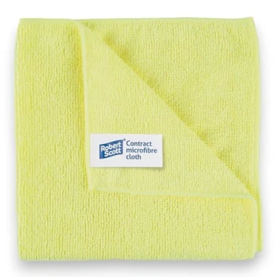 Image of Robert Scott CICS131 Microfibre Cloth, Contract, 40 cm x cm, Yellow (Pack of 10)