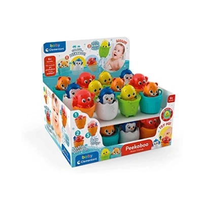 Image of Clementoni 17655 Water Friends Fun, Motor Skills, Baby, 1 Bath Toy for Toddlers from 6 Months (Assorted), Multi Coloured, Standard Size