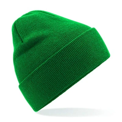 Image of Beechfield® B46 Recycled Original Elegant Cuffed Design Beanie Bottle Green